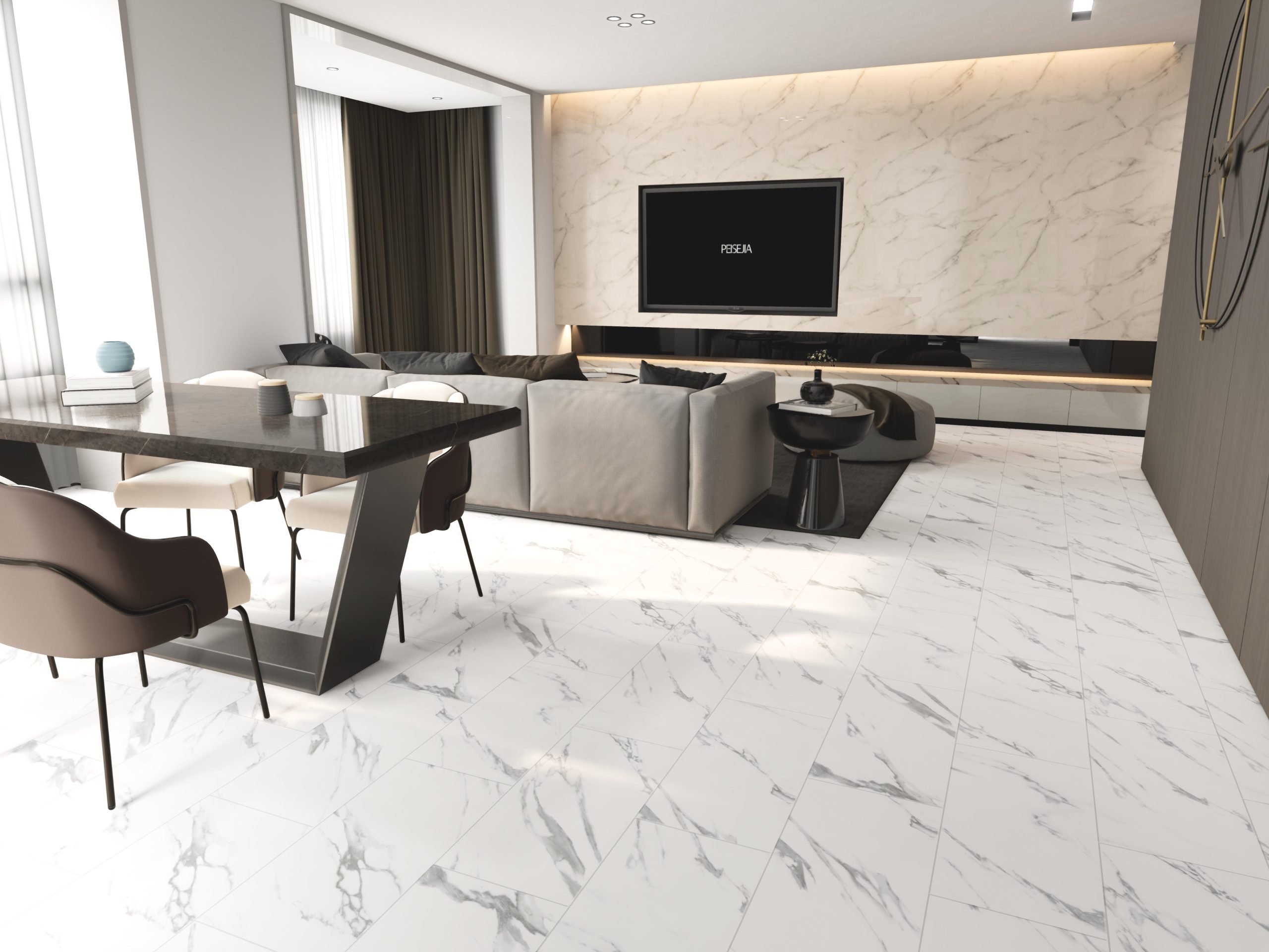 Glacier Gorge Rigid Core Pro Stone Grain Flooring room scene - HomeLike looselay floating rigid core SPC LVT vinyl plank flooring | 254 Floors Waco TX wholesale