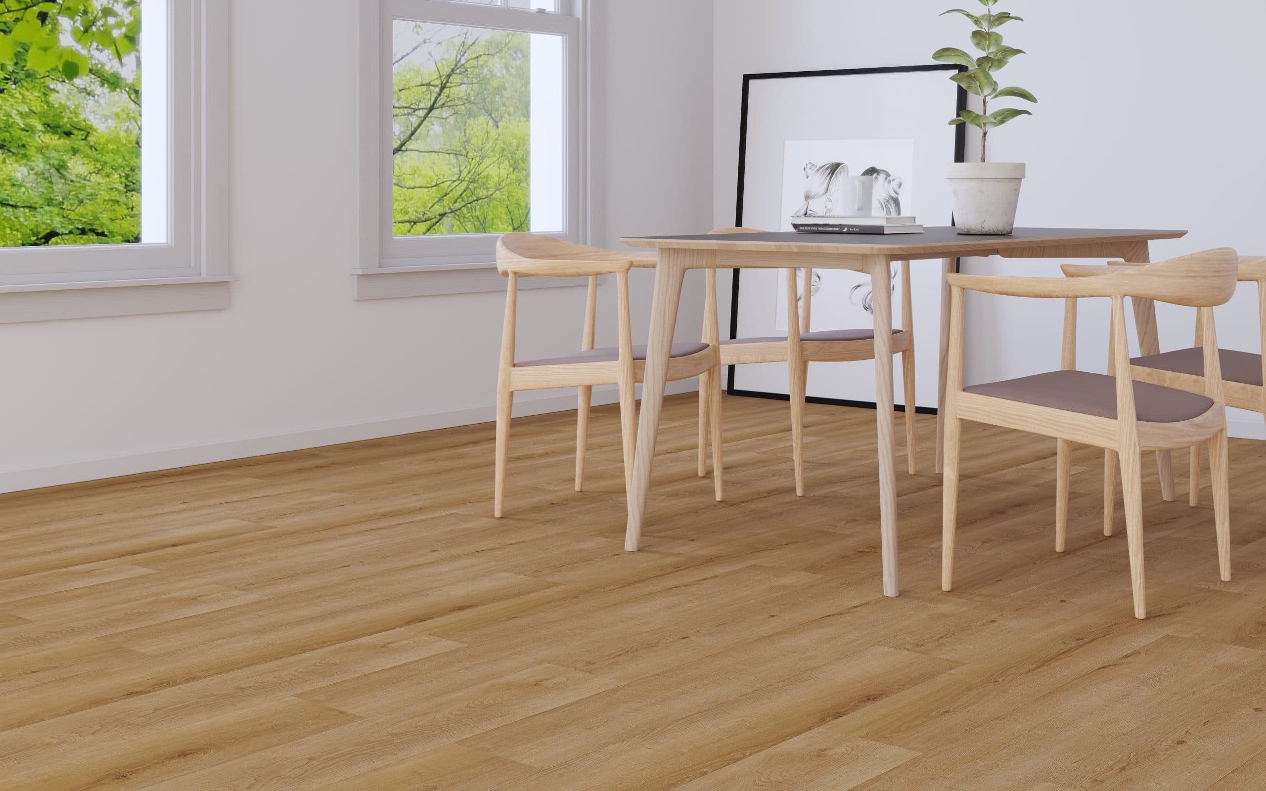 Winery Oak Premium Rigid Core Flooring room scene - HomeLike looselay floating rigid core SPC LVT vinyl plank flooring | 254 Floors Waco TX wholesale